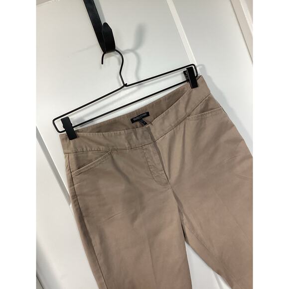 Eileen‎ Fisher Women's Cotton Blend Pockets Flat Front Chino Pants Tan Size 6P - Picture 2 of 9